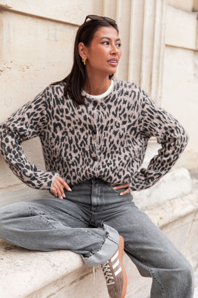 PABLO Léopard - Gilet Loose