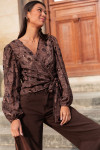ALISÉE Chocolat - Blouse Sequins