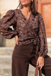 ALISÉE Chocolat - Blouse Sequins