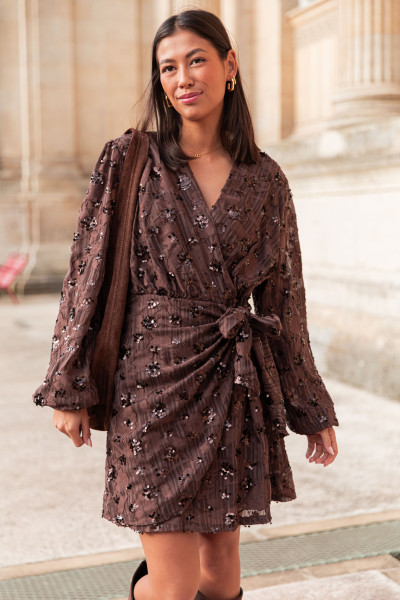 ISIDORE Chocolat - Robe Sequins