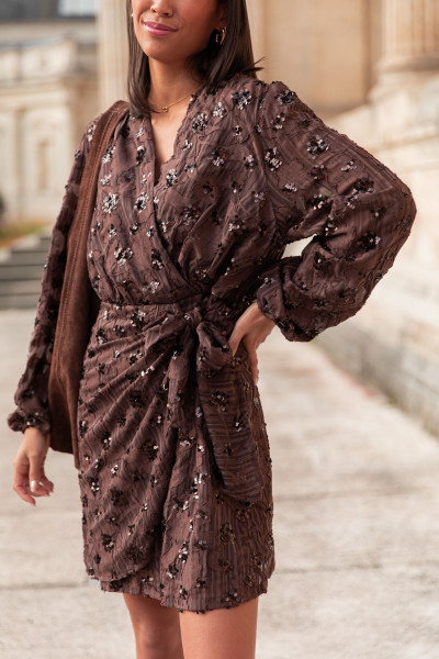 ISIDORE Chocolat - Robe Sequins