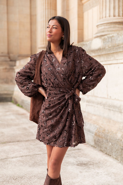 ISIDORE Chocolat - Robe Sequins