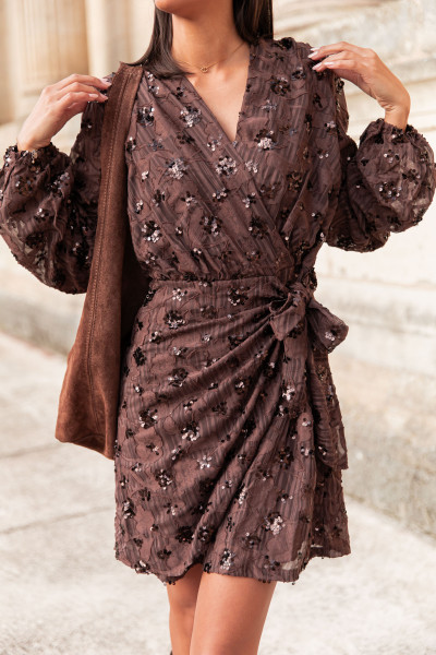 ISIDORE Chocolat - Robe Sequins