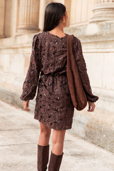 ISIDORE Chocolat - Robe Sequins