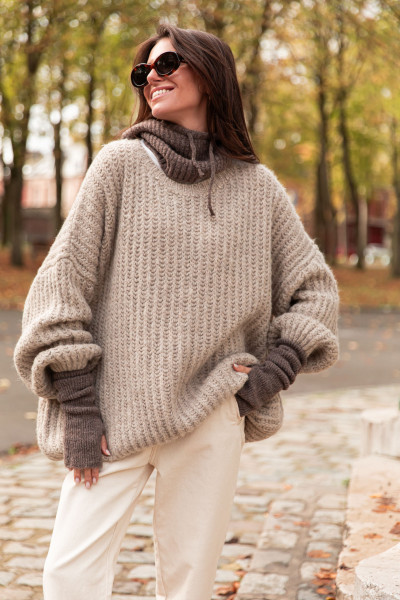 ALEX Beige - Pull Oversize
