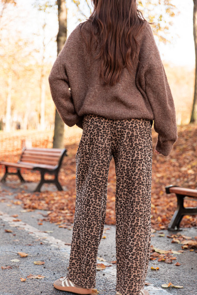 GIACOMO Léopard - Pantalon Velours