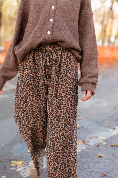 GIACOMO Léopard - Pantalon Velours