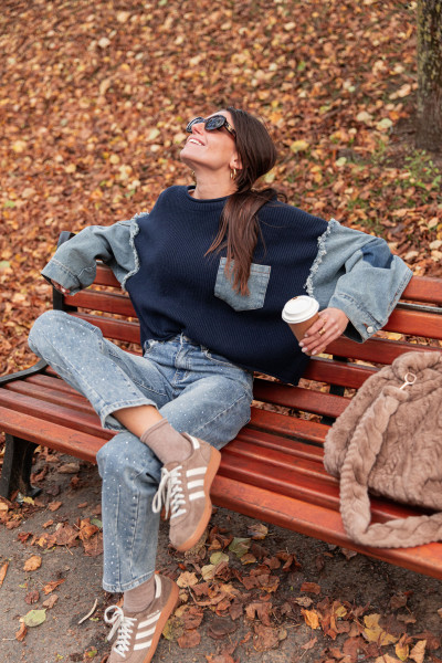 CLARICE Bleu - Pull Denim