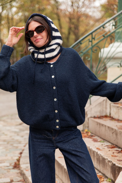 ALI Bleu Marine - Gilet Laine