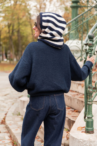 ALI Bleu Marine - Gilet Laine