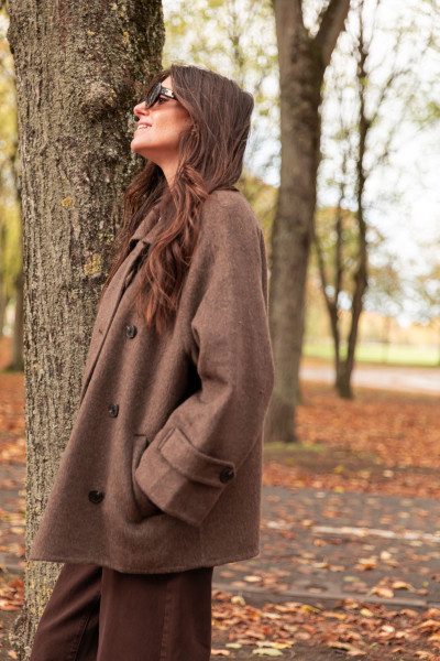 AUDREY Chocolat - Veste Laine