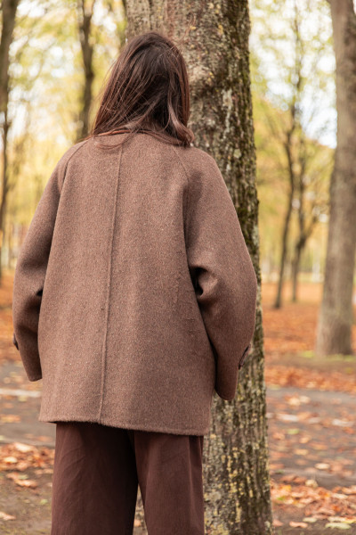 AUDREY Chocolat - Veste Laine