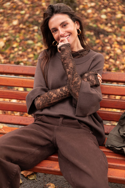 MASSIA Chocolat - Top Dentelle