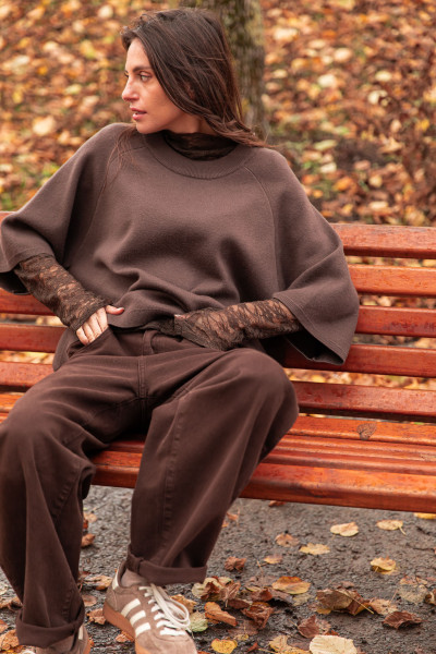 RAFAÈLA Chocolat - Pull Laine