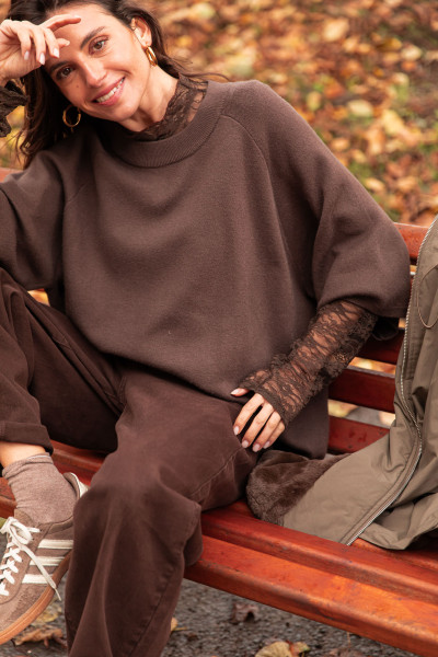 RAFAÈLA Chocolat - Pull Laine