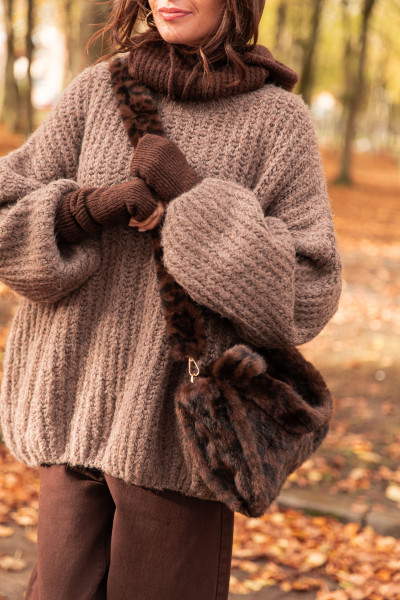 ALEX Taupe - Pull Oversize