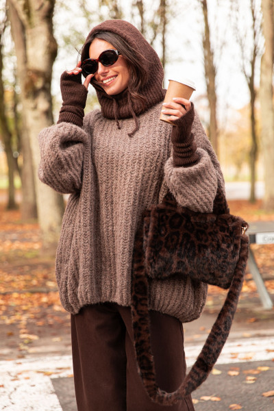 ALEX Taupe - Pull Oversize