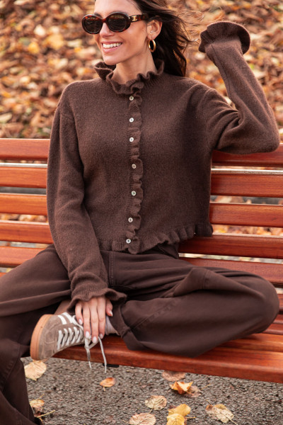 MAXENCE Chocolat - Gilet...