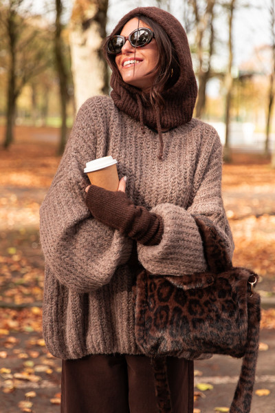 ALEX Taupe - Pull Oversize