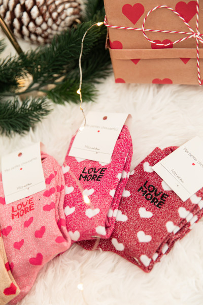 LOVE MORE - Chaussettes Paillettes