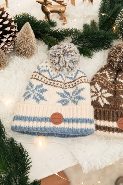 SNOW Bleu - Bonnet Fourré