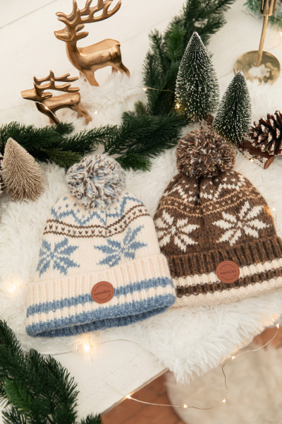 SNOW Bleu - Bonnet Fourré