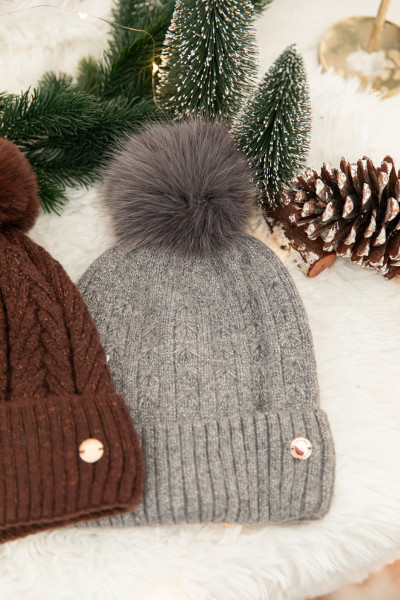 HOLLY Gris - Bonnet Fourré