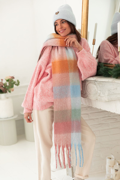 CLÉOPHÉE Pastel - Écharpe Franges