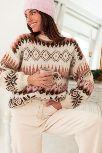 CORALIE Écru - Pull Loose