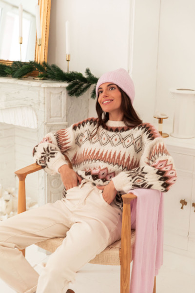 CORALIE Écru - Pull Loose