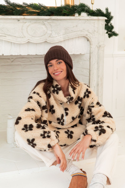 ZOÉ Choco/Écru - Sweat Moumoute