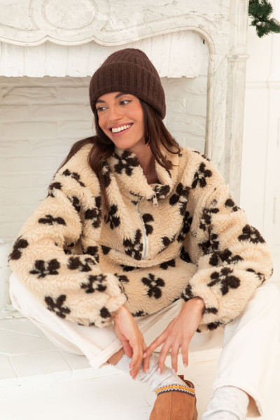 ZOÉ Choco/Écru - Sweat Moumoute