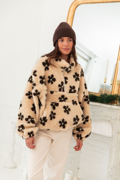 ZOÉ Choco/Écru - Sweat Moumoute