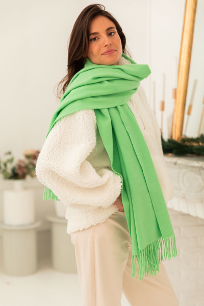 GINA Verte - Écharpe Cachemire