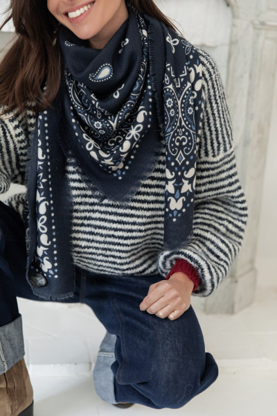 GAT Bleu Marine - Écharpe Bandana