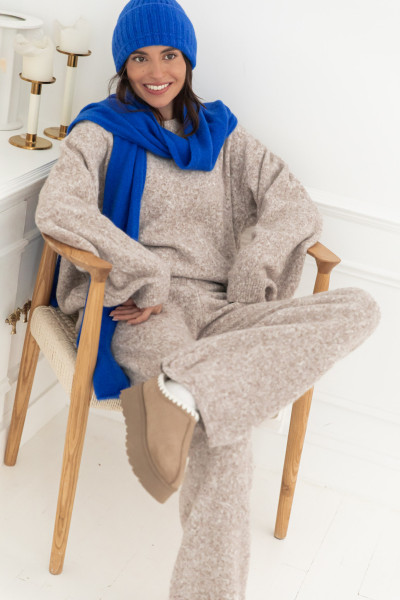 GIOVANN Bleu Roi - Set Bonnet/Écharpe