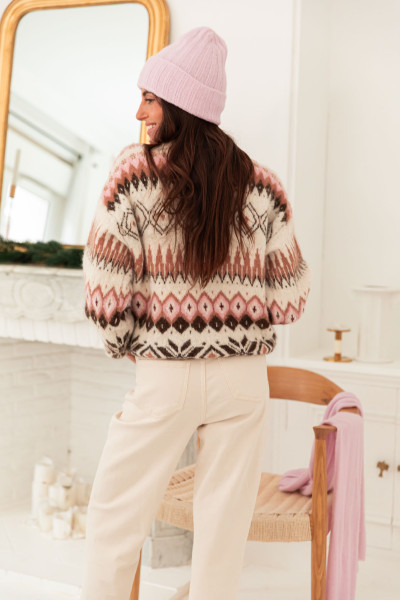 CORALIE Écru - Pull Loose