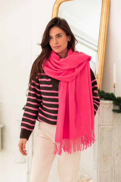 GINA Fuchsia - Écharpe Cachemire