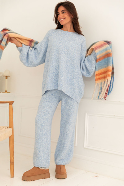 KITTY Bleu Ciel - Ensemble Maille