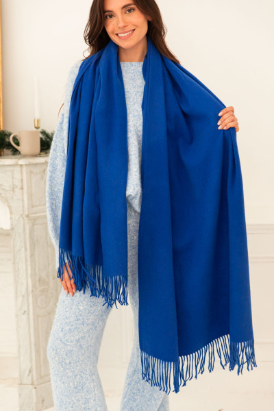 GINA Bleu Roi - Écharpe Cachemire
