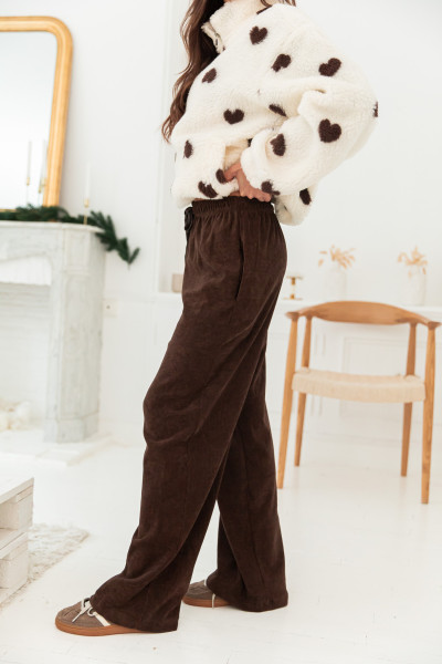 ANATOLE Chocolat - Pantalon Velours