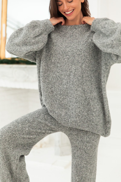 KITTY Gris Chiné - Ensemble Maille