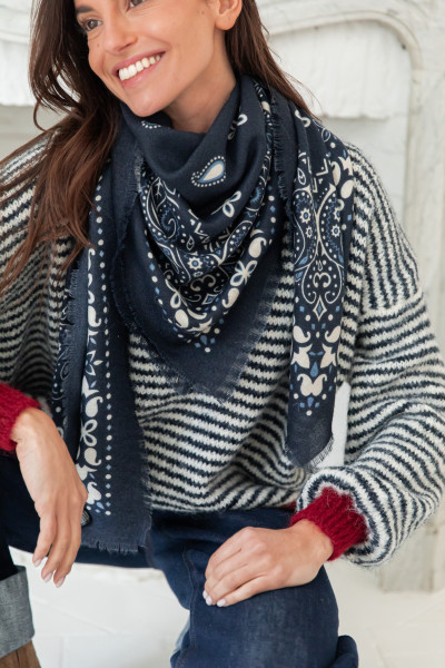 GAT Bleu Marine - Écharpe Bandana