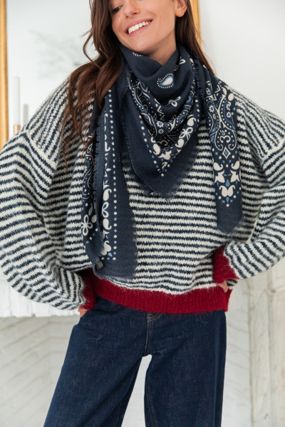 GAT Bleu Marine - Écharpe Bandana