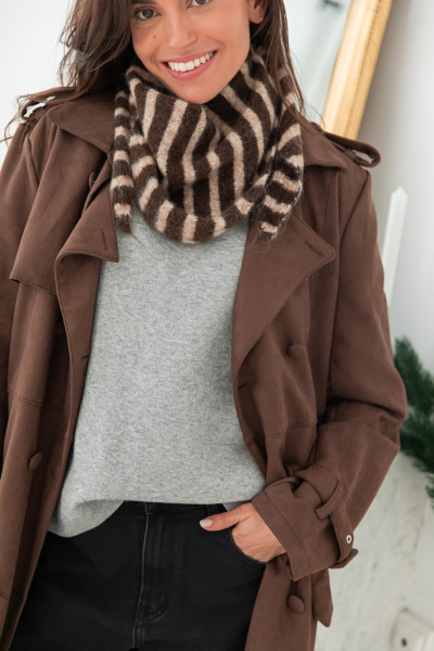 LIARA Chocolat - Écharpe Triangle