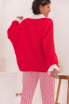 FALONE Rouge - Pull Mohair