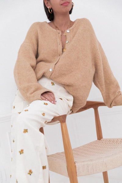 ALI Camel - Gilet Laine