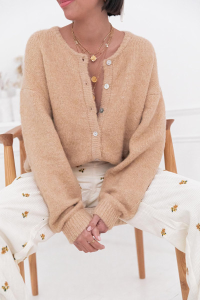 ALI Camel - Gilet Laine