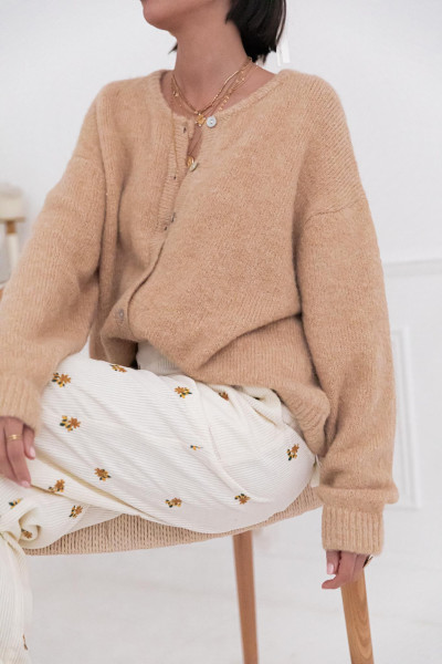 ALI Camel - Gilet Laine