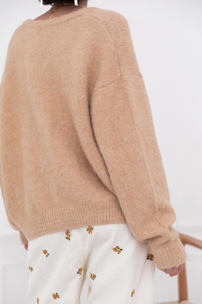 ALI Camel - Gilet Laine